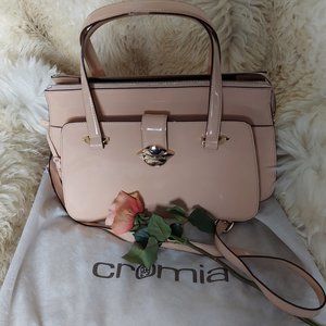 Chromia blush patent leather handbag